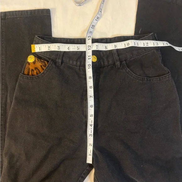 Unique High Waist True Vintage Leopard Gold Chic Pants Xr Jeans - Picture 6 of 13